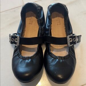 SCHUTZ Black Flats with Buckle Detail